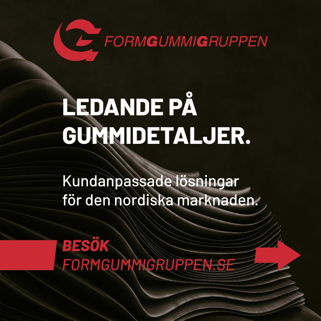 Banner för Formgummigruppen - Kundanpassade gummidetaljer och gummilister