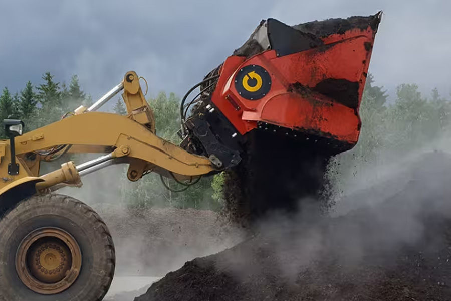 asphalt recycling equipment with screener buckets from ALLU