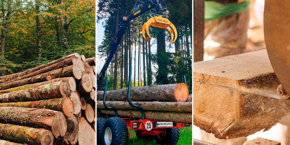 forestry transport from roadside to sawmill