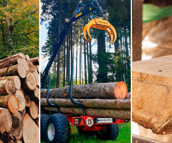 forestry transport from roadside to sawmill