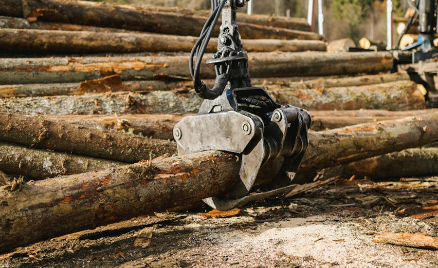 en griplastare eller mer känt som skogskran kompletterar skogsvagnen och gör den fulländad samt redo att tackla arbetet i skogen